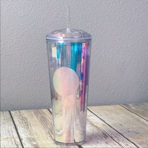 STARBUCKS Silver Domed Tumbler - NEW
